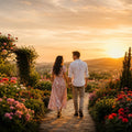 Enchanted Garden Stroll: Fully Customized Keepsake Digital Postcard